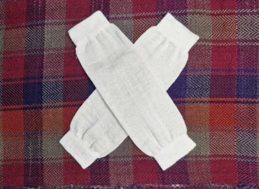 ساقبند و زانوبند بافت از پشم طبیعی گوسفند (گرم کننده مفاصل زانو و پا)